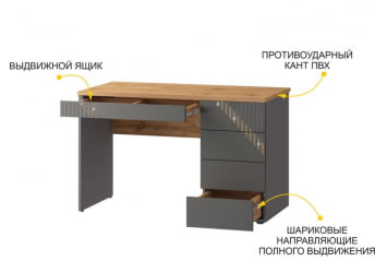 Туалетный столик Монако 902.24 Дуб Вотан Оникс Графит