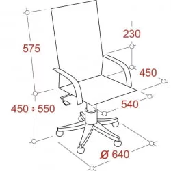 Кресло руководителя EChair-706 T net 481269 Черное