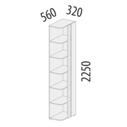 Стеллаж торцевой (лев/прав) Николь 901.17