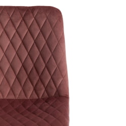 Стул CHILLY X (mod. 7096) ткань/металл, 45x53х88 см, высота до сиденья 50 см, коралловый barkhat 15 /черный