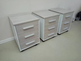 Тумба подкатная Deka 9.05.01 Дуб Сантана светлый/Белый