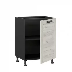 Тумба кухонная 600 Винченца ЛД 234.050.000.051 Черный Дуб Крафт белый