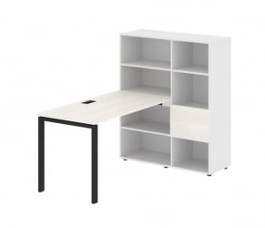 Рабочая станция EDIS EURST 1113 Ясень Траун Черный Белый