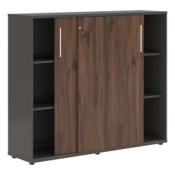 Шкаф с дверьми-купе ЕДИС ЕМC 1643 Дуб Денвер темный Белый Мокко / EDIS EMC