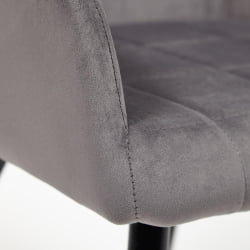 Кресло BEATA (mod. 8266) металл/ткань, 56х60х82 см, серый (G-062-40)/черный