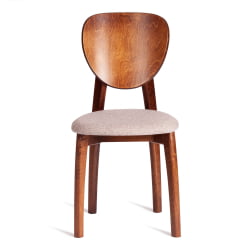 Стул DIAMANTE мягкое сидение бук, 42x42x85см, коричневый, ткань wool caramel, бежевый