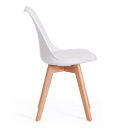Стул TULIP (mod. 73) / 1 шт. в упаковке дерево/пластик/ПУ, 48.5*52.5*83cм, белый
