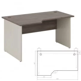 Стол эргономичный левый New Line NLN36315531 Дуб шамони темный