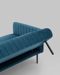 Диван прямой Дрезден велюр Синий