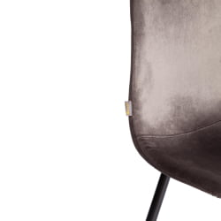 Стул BREEZE (mod. JSC-58) Велюр/металл , 44 х 53 х 86 см, Dark grey (темно-серый) HLR24 / черный