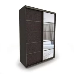 Большой шкаф Акцент-Квадро КЛ 1000х600 Венге/Бронза