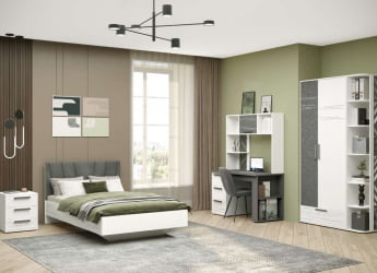 Шкаф для одежды с полками и штангой (лев/прав) Аляска 502.01