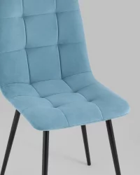 Стул Oliver велюр Пыльно-голубой