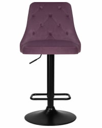 Стул барный DOBRIN JOSEPH BLACK (пудрово-сиреневый велюр (MJ9-52))