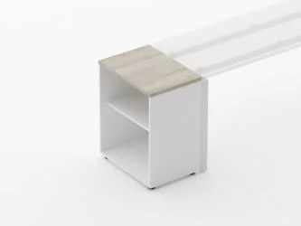 Тумба открытая Deka 9.01.06 Дуб Сантана светлый/Белый