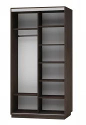 Шкаф-купе двухдверный Экспресс Дуо 1200х2200х Орхидея белая/Венге / 1200х2200h