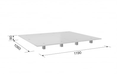 Кровать 1.2 Настил КМ.5-00.3 белый