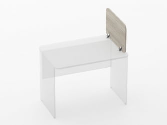 Экран разделительный прямой Glassy 5.14.06 Дуб сантана светлый