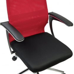 Кресло руководителя BRABIX PREMIUM Ultimate EX-801 хром Черное/красное