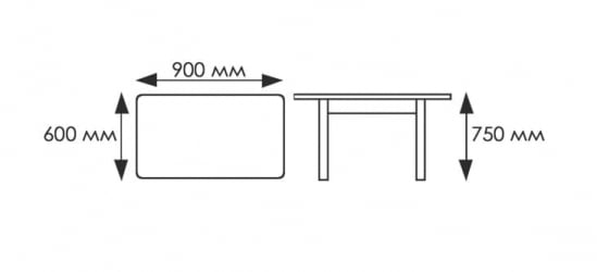 Стол обеденный Прямоугольный 900 600 фп Земляника ЛДСП венге