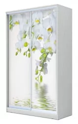 Шкаф-купе белый Хит-23-14-77 Орхидея Белая шагрень
