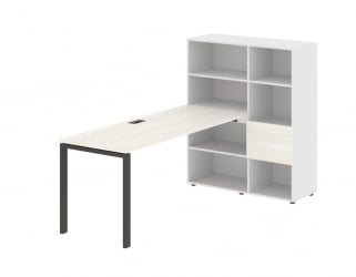 Рабочая станция ЕДИС ЕУРСТ 1117 Ясень Траун Мокко Белый / EDIS EURST