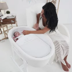 Кресло-качалка Micuna Wing Flor White/Leatherette Grey