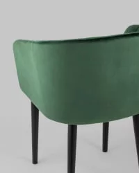 Стул с подлокотниками Нейтон велюр Зеленый