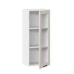 Шкаф кухонный 400 высокий со стеклом Джамис ЛД 296.420.000.110 Белый Кашмир