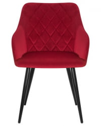 Стул обеденный ДОБРИН РОБЕРТ (черные матовые ножки, велюр В108-37 Бордовый) 2 шт / DOBRIN ROBERT V108-37