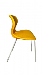 Стул универсального назначения АУРА (рост 6) Желтый/Каркас полимерный хром / AURA