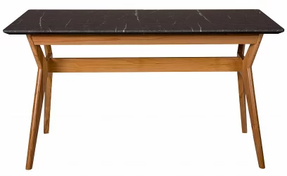 Стол раскладной Нарвик 120-160 ОРЕХ-Мрамор Графит