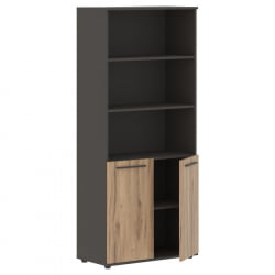 Шкаф с одним комплектом глухих малых дверей ЕДИС ЕХCС 85.5 Дуб Денвер светлый Мокко Мокко / EDIS EHCS