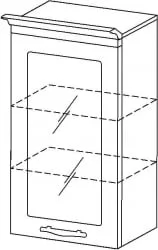 Шкаф-витрина лев/пр Виктория 20.04