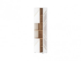 Стеллаж (лев/прав) Монако 903.57 Дуб Вотан / Белый шпон / Альпийский белый