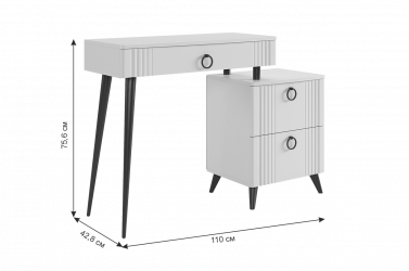 Туалетный столик (без зеркала) Ева TS-01