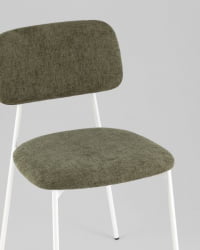 Стул Чао зеленый белые ножки / Chao