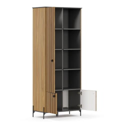 Шкаф Элиот 790 ЛД 414.040.000 Оникс Серый/Орех фактурный