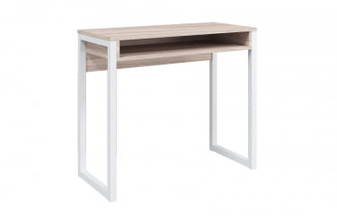 Дизайнерский стол Леонардо, ясень шимо светлый/белый