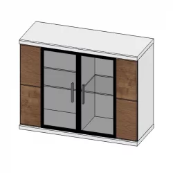 Шкаф-витрина навесной Корано Бм.Кор-05 ольха