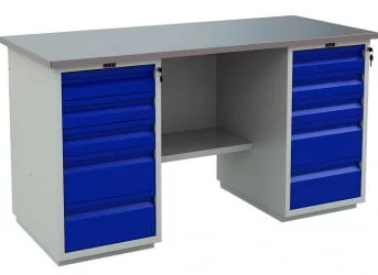 Верстак ВТ160.ВД5/ВД5.000 Серо-синий / WT160.WD5/WD5.000