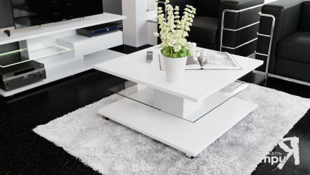 Стол журнальный Diamond Белый глянец