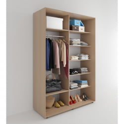 Шкаф-купе 2-х дверный Акцент-Вера ДР 1600х600 Дуб молочный