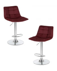 Стул барный ДОБРИН ТАИЛОР (винный велюр (МДЖ9-35)) 2 шт / DOBRIN TAILOR (MJ9-35))
