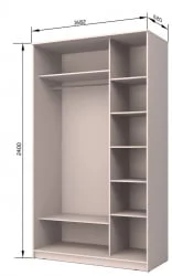 Шкаф-купе белый Хит-24-17-77 Орхидея Белая шагрень