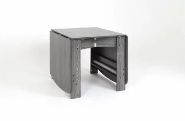 Раздвижной овальный стол Оригами Ясень черный