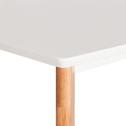 Стол обеденный Claire столешница МДФ, опоры дерево гевея, белый / натуральное дерево, 135 x 80 x 75см