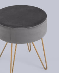 Пуф Спейси велюр Серый