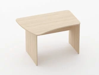 Стол эргономичный Glassy 1.12.12Л Дуб молочный