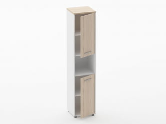 Шкаф 4 узкий закрытый, с нишей Deka 10.19.12Пр Туя/Белый